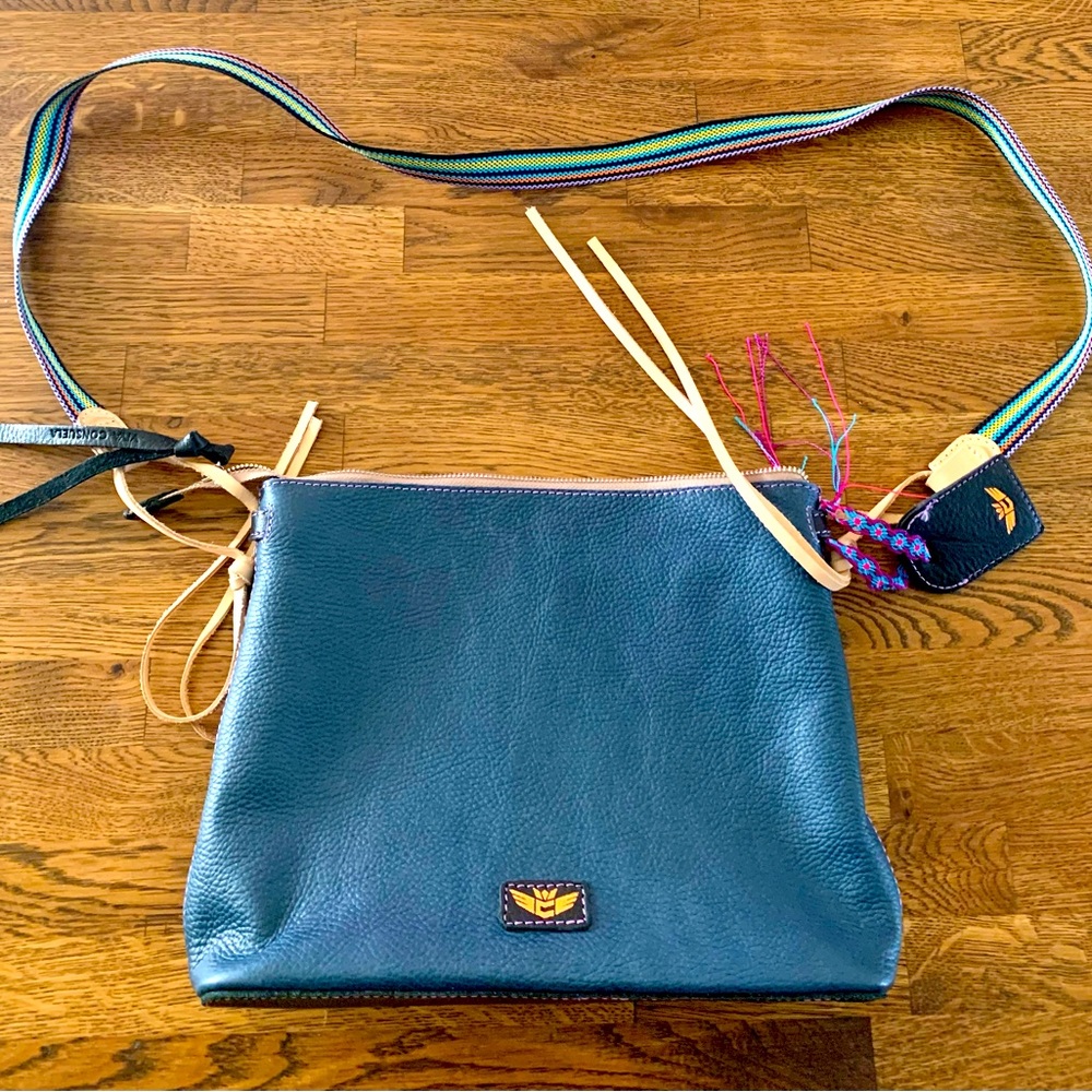 Consuela Adelita Blue leather crossbody bag